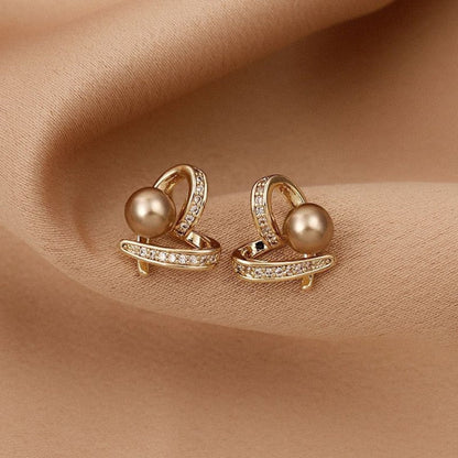 sengpan gifts for her Gold Pearl Stud Earrings For Woman Korean Fashion Mermaid Bowknot Bee Heart Long Jewelry Wedding Girl's Sweet Accessories