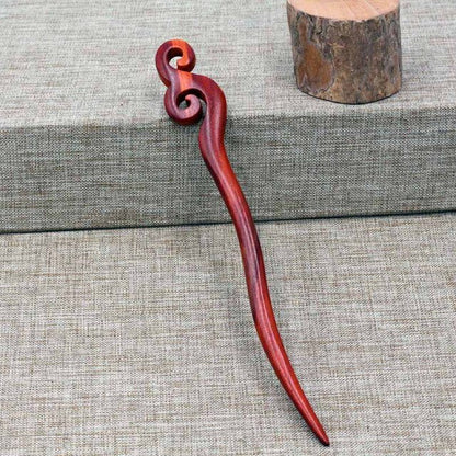 sengpan Christmas gifts ideas 1pc Red Sandalwood Hair Pins Hair Sticks Wood Animal Bird Phoenix Hairpins Headpiece Women Headwear Hair Accessories JL