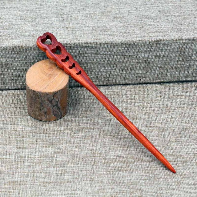 sengpan Christmas gifts ideas 1pc Red Sandalwood Hair Pins Hair Sticks Wood Animal Bird Phoenix Hairpins Headpiece Women Headwear Hair Accessories JL