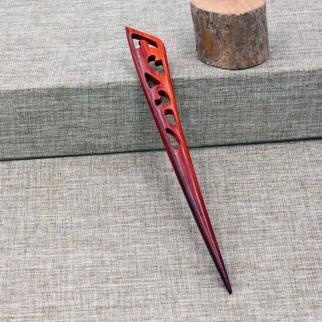 sengpan Christmas gifts ideas 1pc Red Sandalwood Hair Pins Hair Sticks Wood Animal Bird Phoenix Hairpins Headpiece Women Headwear Hair Accessories JL