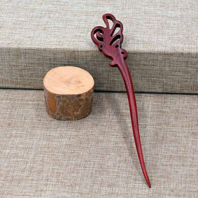 sengpan Christmas gifts ideas 1pc Red Sandalwood Hair Pins Hair Sticks Wood Animal Bird Phoenix Hairpins Headpiece Women Headwear Hair Accessories JL