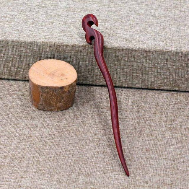 sengpan Christmas gifts ideas 1pc Red Sandalwood Hair Pins Hair Sticks Wood Animal Bird Phoenix Hairpins Headpiece Women Headwear Hair Accessories JL