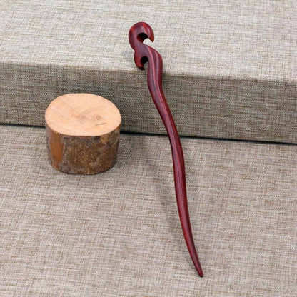 sengpan Christmas gifts ideas 1pc Red Sandalwood Hair Pins Hair Sticks Wood Animal Bird Phoenix Hairpins Headpiece Women Headwear Hair Accessories JL