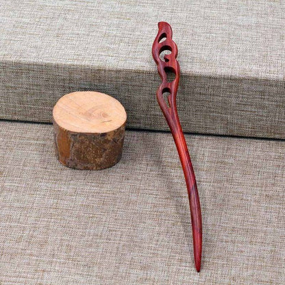 sengpan Christmas gifts ideas 1pc Red Sandalwood Hair Pins Hair Sticks Wood Animal Bird Phoenix Hairpins Headpiece Women Headwear Hair Accessories JL