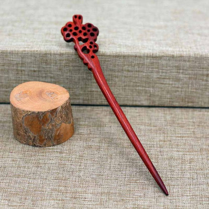 sengpan Christmas gifts ideas 1pc Red Sandalwood Hair Pins Hair Sticks Wood Animal Bird Phoenix Hairpins Headpiece Women Headwear Hair Accessories JL