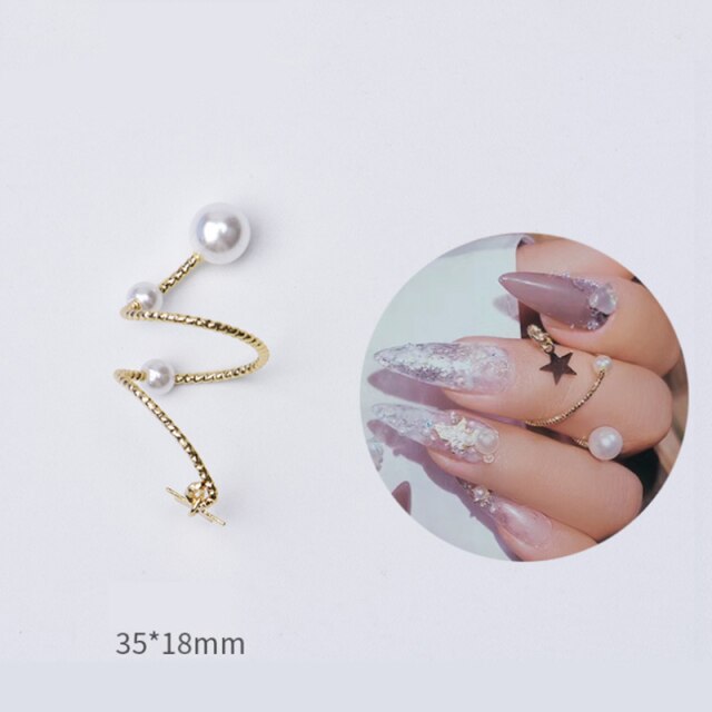 sengpan Christmas gifts ideas Open Hollow Fingertips Rings for Women Gold Color Nail Ring Irregular Fashion Jewelry Party Anillos CRL457