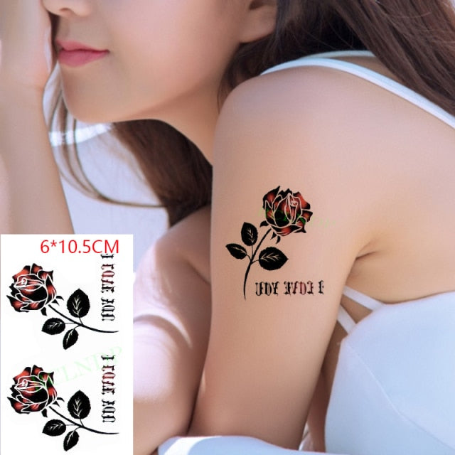 sengpan Waterproof Temporary Tattoo Sticker Flame Love Heart Flower Star Element Body Art Fake Tatto Flash Tatoo on finger for Men Women