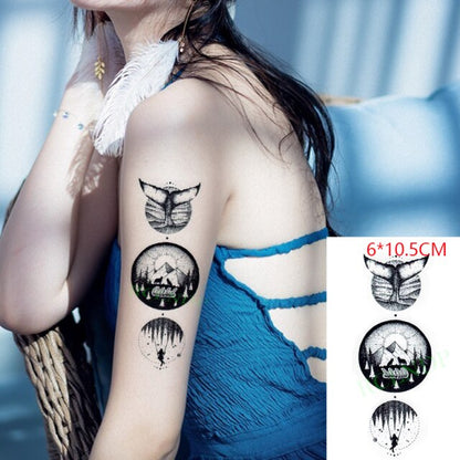 sengpan Waterproof Temporary Tattoo Sticker Flame Love Heart Flower Star Element Body Art Fake Tatto Flash Tatoo on finger for Men Women