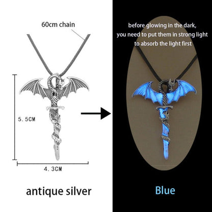 sengpan Christmas wishlist Luminous Glowing Arrow Pendant Necklace Knight Spear Necklace Glow In The Dark Pike Necklace for Women Men Halloween Gift