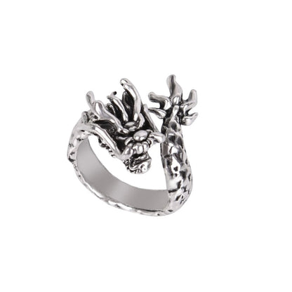 sengpan jewelry gifts for women hot sale new Retro Punk Snake Dragon Ring for Men Women Exaggerated Antique Siver Color Opening Adjustable Rings Anillo Hombre Bijoux