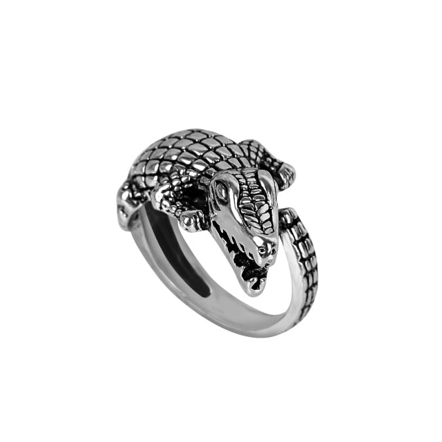 sengpan jewelry gifts for women hot sale new Retro Punk Snake Dragon Ring for Men Women Exaggerated Antique Siver Color Opening Adjustable Rings Anillo Hombre Bijoux