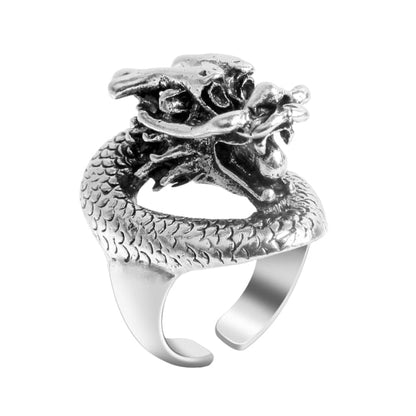 sengpan jewelry gifts for women hot sale new Retro Punk Snake Dragon Ring for Men Women Exaggerated Antique Siver Color Opening Adjustable Rings Anillo Hombre Bijoux