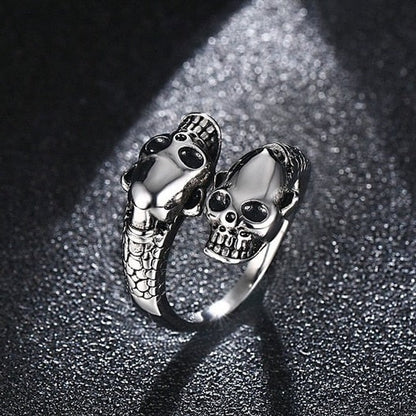 sengpan western jewelry for women Halloween gift 1pcs Titanium Steel Eagle Dragon Claw Halloween Skull Ring Hot Selling Men's Domineering Opening Rock Animal Jewelry