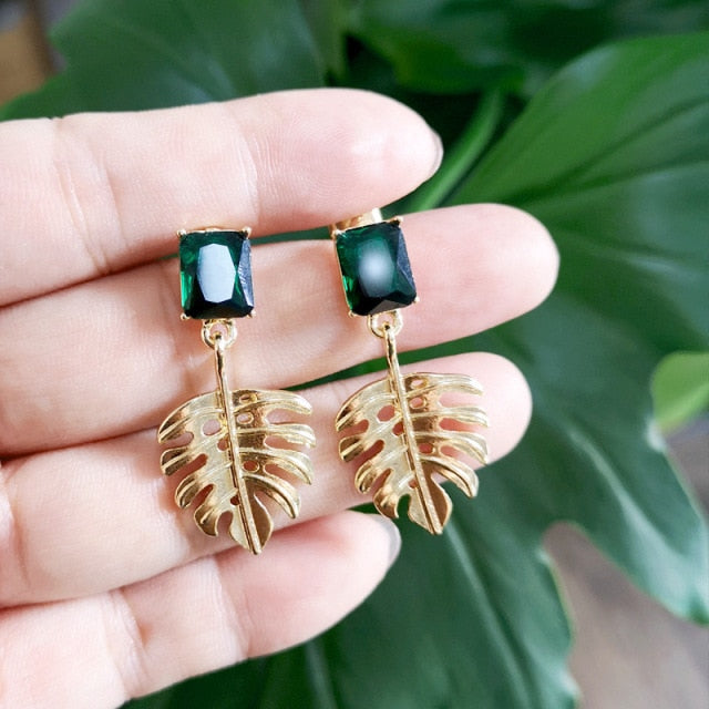 sengpan Christmas gifts for her hot sale new Vintage Indian Tribal Green Resin Dangle Earrings Bohemian Big Long Hollow Drop Earrings For Women Hippie Brincos Jewelry