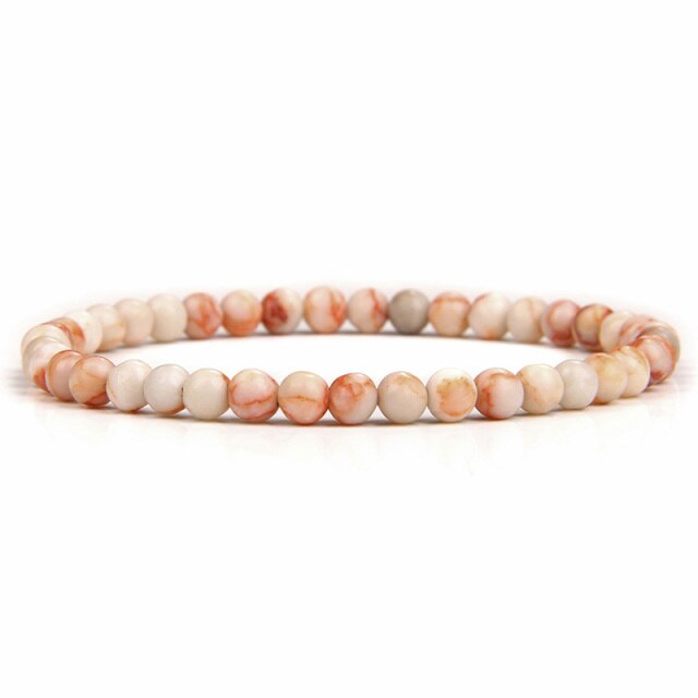 sengpan 4/6/8/10mm Rhodochrosite Bracelet Fashion Natural Stone Beads Bracelets for Women Men Energy Yoga Charm Bracelet Jewelry Gifts