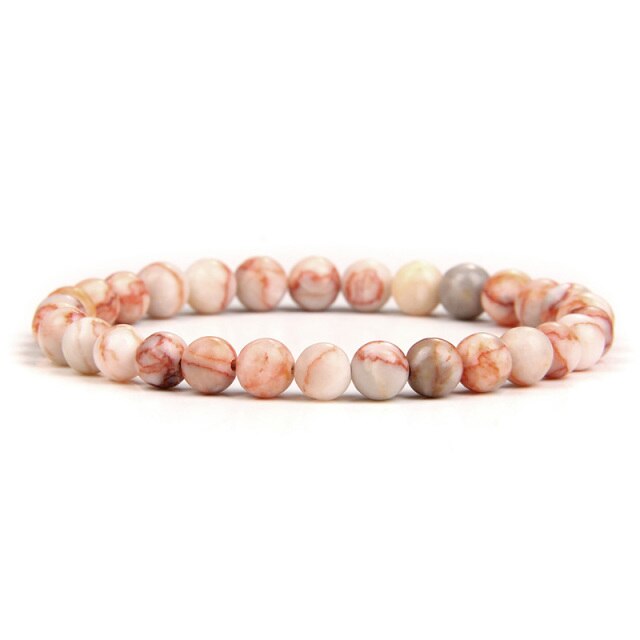 sengpan 4/6/8/10mm Rhodochrosite Bracelet Fashion Natural Stone Beads Bracelets for Women Men Energy Yoga Charm Bracelet Jewelry Gifts