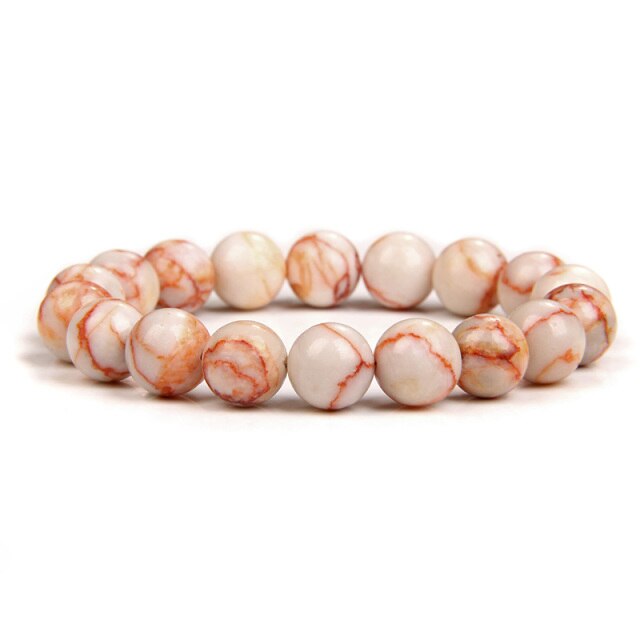 sengpan 4/6/8/10mm Rhodochrosite Bracelet Fashion Natural Stone Beads Bracelets for Women Men Energy Yoga Charm Bracelet Jewelry Gifts