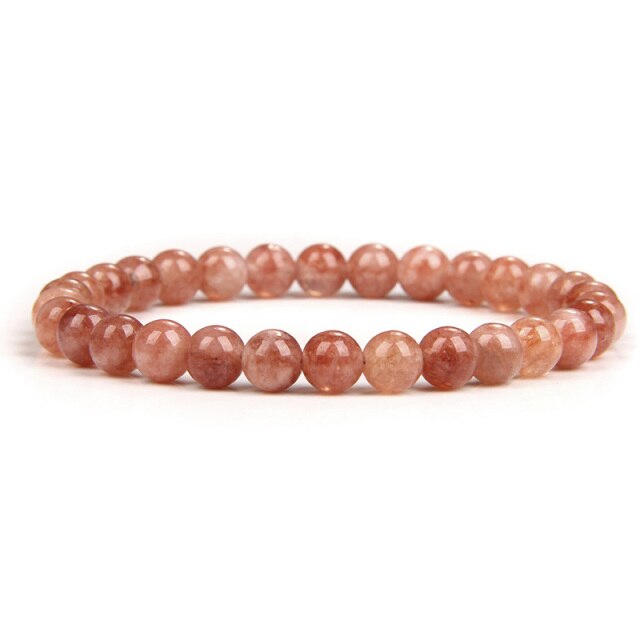 sengpan 4/6/8/10mm Rhodochrosite Bracelet Fashion Natural Stone Beads Bracelets for Women Men Energy Yoga Charm Bracelet Jewelry Gifts