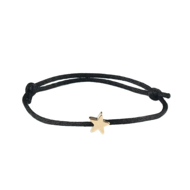 sengpan Lucky Red Rope Bracelet Couple Simplicity Adjustable Five Pointed Star Charm Bracelets for Women Men Bracelet Friendship Jewelry