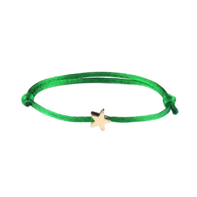 sengpan Lucky Red Rope Bracelet Couple Simplicity Adjustable Five Pointed Star Charm Bracelets for Women Men Bracelet Friendship Jewelry