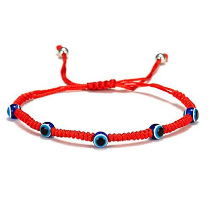 sengpan 12 Style Hand Braided Lucky Evil Red String Charm Bracelet Women Men Blue Eye Round Beads Bracelet Fashion Friendship Jewelry