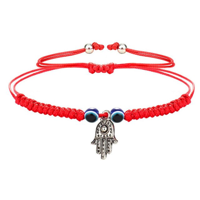 sengpan 12 Style Hand Braided Lucky Evil Red String Charm Bracelet Women Men Blue Eye Round Beads Bracelet Fashion Friendship Jewelry