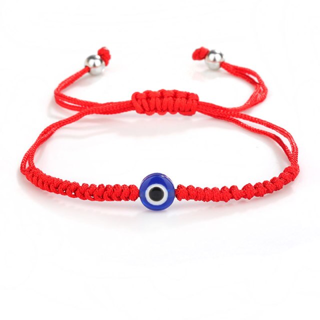 sengpan 12 Style Hand Braided Lucky Evil Red String Charm Bracelet Women Men Blue Eye Round Beads Bracelet Fashion Friendship Jewelry