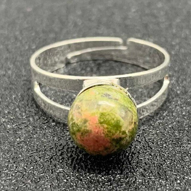 sengpan gifts for women Fashion Natural Stone Rings for Women Amethyst Opal Pink Crystal Labradorite Rings Adjustable Jewlery Gifts