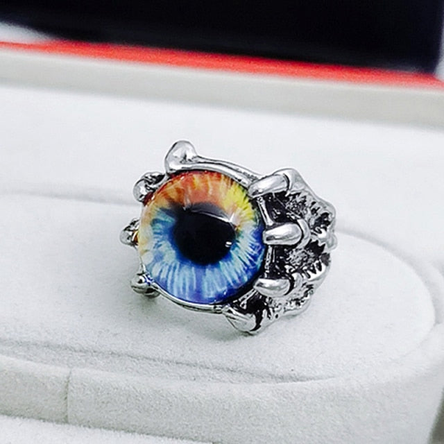 sengpan jewelry for men hot sale new Fashion Creative Evil Eye Rings For Men Women Personality Male Punk 4 Colors Ring Jewelry Men's Bar Night Club Accessories Gifts