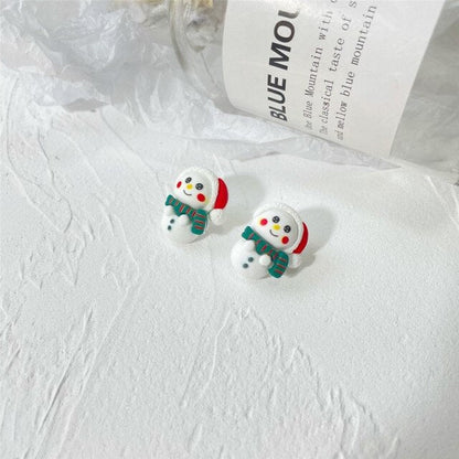 sengpan Christmas gifts ideas Christmas Collection Polymer Clay Stud Earrings for Women Girl, Holiday Celebration Jewellery Soft Clay Christmas Tree Earrings