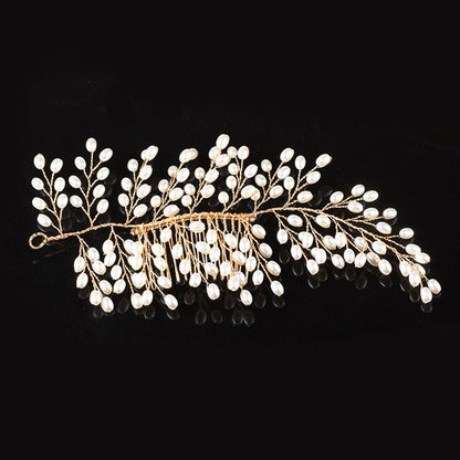 sengpan bridal jewelry set for wedding Flashing Rhinestone Pearl Hair Clip Bridal Hair Ornaments Elegant Wedding Jewelry Accessories Crystal Bride Hair Comb Headwear