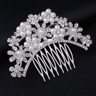 sengpan Christmas gifts for her Gold Color Wedding Hair Combs For Women Charm Pearls Crystal Bridal Hair Accessories Birthday Party Headwear Brides Tiara