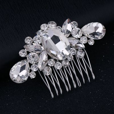 sengpan Christmas gifts for her Gold Color Wedding Hair Combs For Women Charm Pearls Crystal Bridal Hair Accessories Birthday Party Headwear Brides Tiara