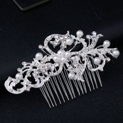 sengpan Christmas gifts for her Gold Color Wedding Hair Combs For Women Charm Pearls Crystal Bridal Hair Accessories Birthday Party Headwear Brides Tiara