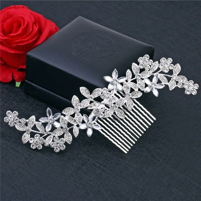 sengpan Christmas gifts for her Gold Color Wedding Hair Combs For Women Charm Pearls Crystal Bridal Hair Accessories Birthday Party Headwear Brides Tiara