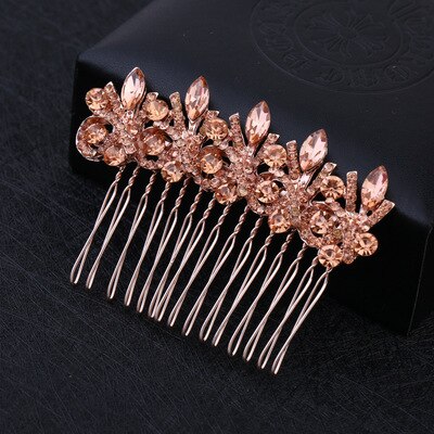 sengpan Christmas gifts for her Gold Color Wedding Hair Combs For Women Charm Pearls Crystal Bridal Hair Accessories Birthday Party Headwear Brides Tiara