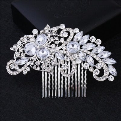 sengpan Christmas gifts for her Gold Color Wedding Hair Combs For Women Charm Pearls Crystal Bridal Hair Accessories Birthday Party Headwear Brides Tiara