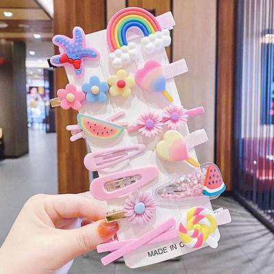 sengpan Christmas gifts ideas Children's cartoon hairpin princess headdress girls little girls broken hair bb hairpin cute baby hair accessories