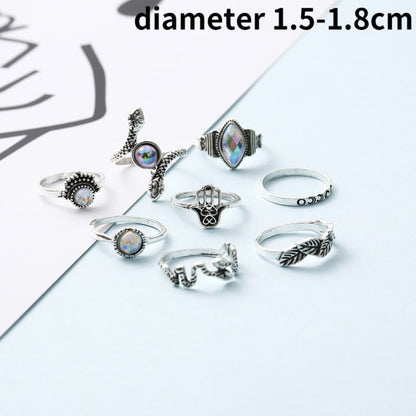 sengpan father's day gifts  15Pcs/Set Aesthatic Vintage Ring Set Man Personality Punk Set Of Ring Set Gothic Mens Rings For Women Grunge Jewelry Wholesale