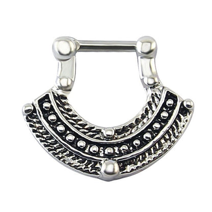 sengpan Indian Nose Piercing Septum Clicker Real Clip Rings Piercing Jewelry Septum Tribal Hoop Nose Ring Body Piercing Septo indiano