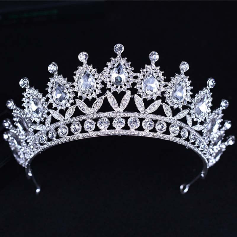 sengpan Christmas wishlist New Baroque Big Rhinestone Crystal Beaded Headband Tiara Bride Crown Luxury Wedding Korean Hair Ornaments