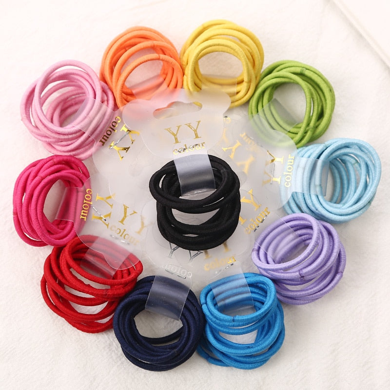 sengpan Christmas gifts ideas Fashion 10pcs/lot Children Headwear Candy Colored 3CM Elastic Ponytail Holders Accessories For Girls Kids Rubber Bands Tie Gum