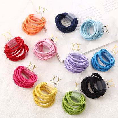 sengpan Christmas gifts ideas Fashion 10pcs/lot Children Headwear Candy Colored 3CM Elastic Ponytail Holders Accessories For Girls Kids Rubber Bands Tie Gum