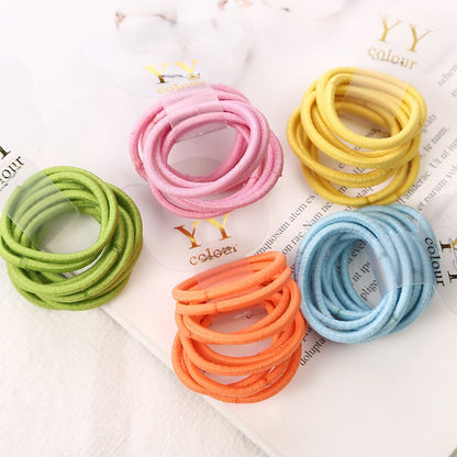 sengpan Christmas gifts ideas Fashion 10pcs/lot Children Headwear Candy Colored 3CM Elastic Ponytail Holders Accessories For Girls Kids Rubber Bands Tie Gum