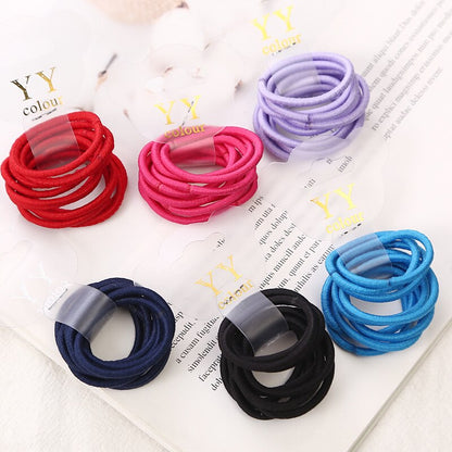 sengpan Christmas gifts ideas Fashion 10pcs/lot Children Headwear Candy Colored 3CM Elastic Ponytail Holders Accessories For Girls Kids Rubber Bands Tie Gum