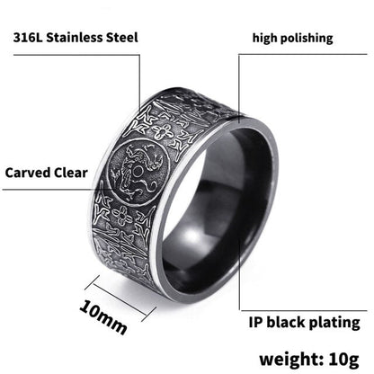 sengpan bridal jewelry set for wedding  Unique Animal Northern Europe Thor Viking Stainless Steel Dragon Mens Ring Gothic Chinese christmas charms Jewerly BR8-386