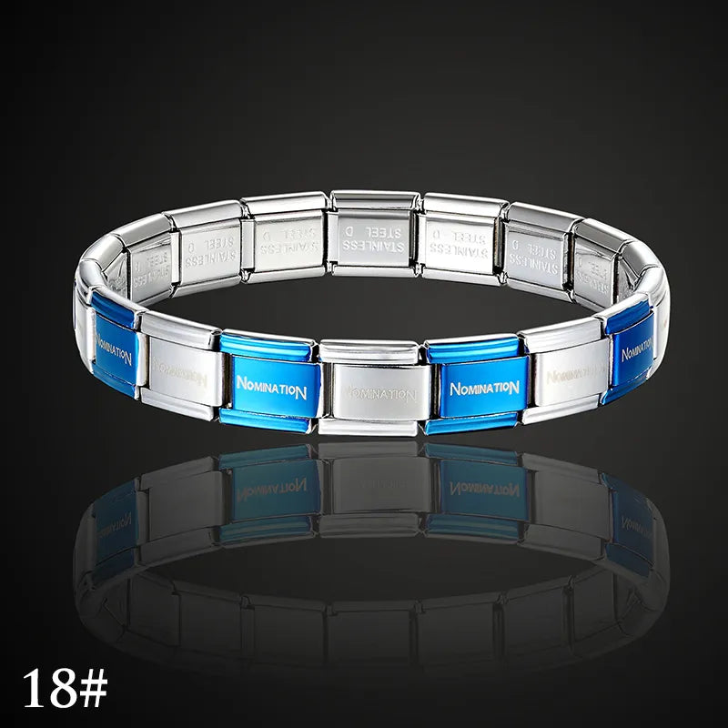 Stainless Steel Bracelet Letter And Stretch Fashion Bangle For Everybody Nomination Jewelry Style6752932