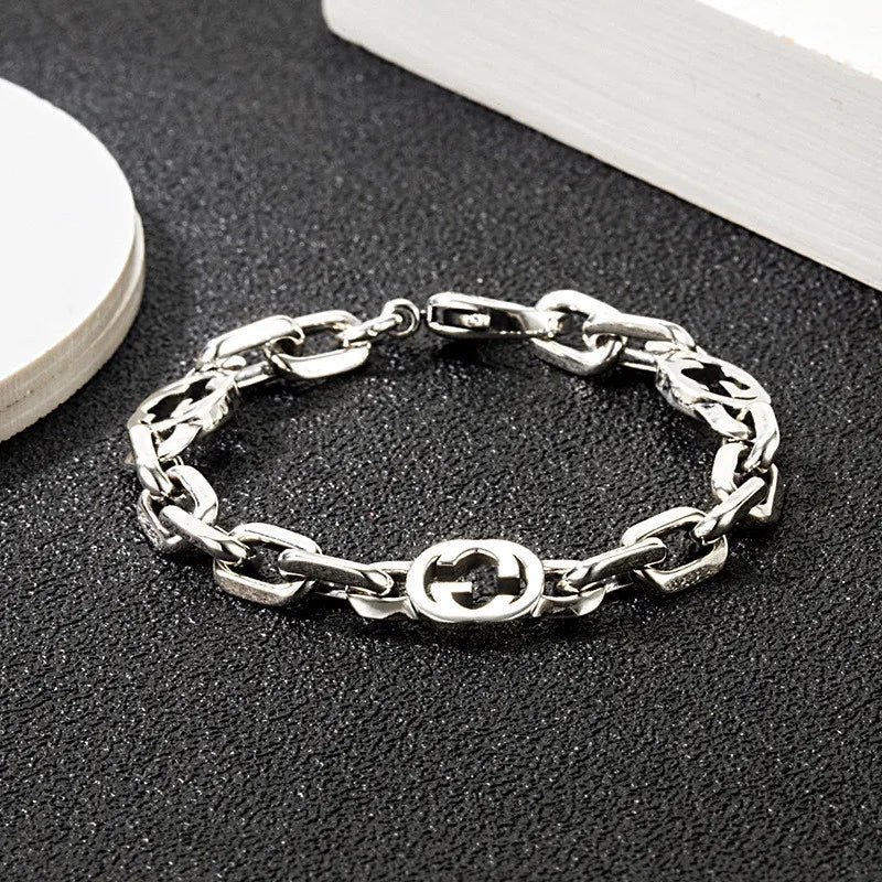 European popular 925 sterling silver bracelet fashion men and women couple bracelet