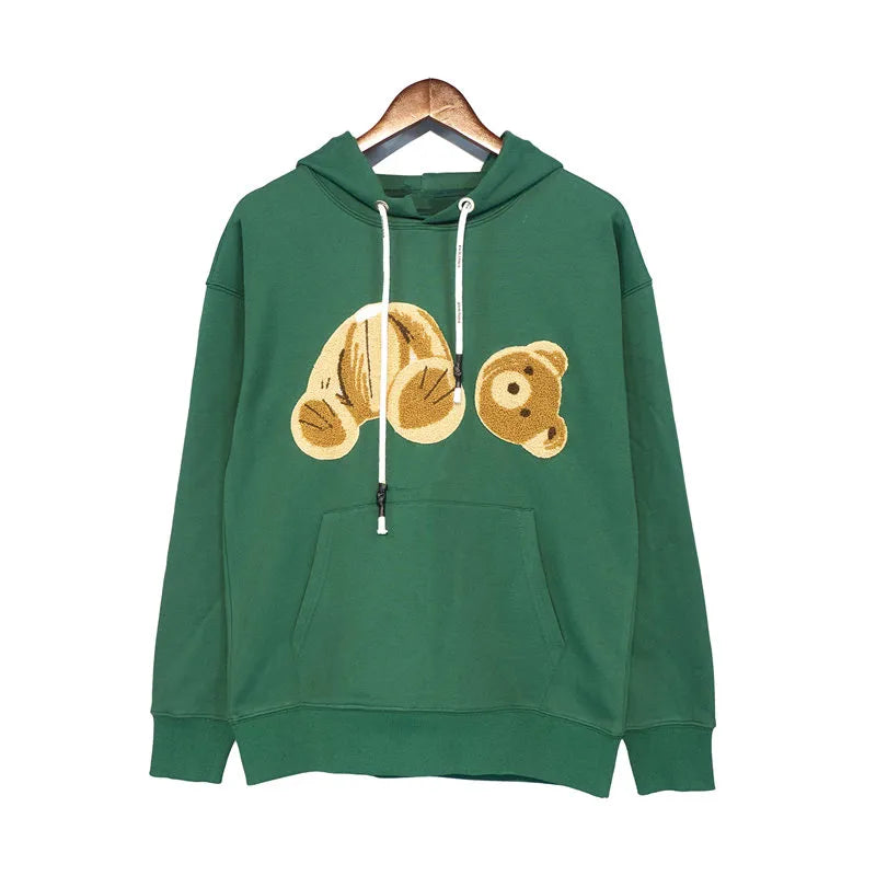 New Fashionable High Quality Hoodie Sweatshirt Worn Bear Sweatshirt Teddy Bear Fashion Loop Fabric Explosion Sweater Style Men's and Women's European Sizes S-XL