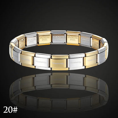 Stainless Steel Bracelet Letter And Stretch Fashion Bangle For Everybody Nomination Jewelry Style6752932